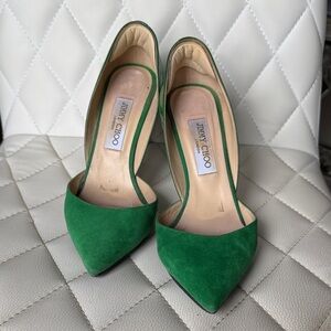Jimmy Choo Emerald Green Suede Heels